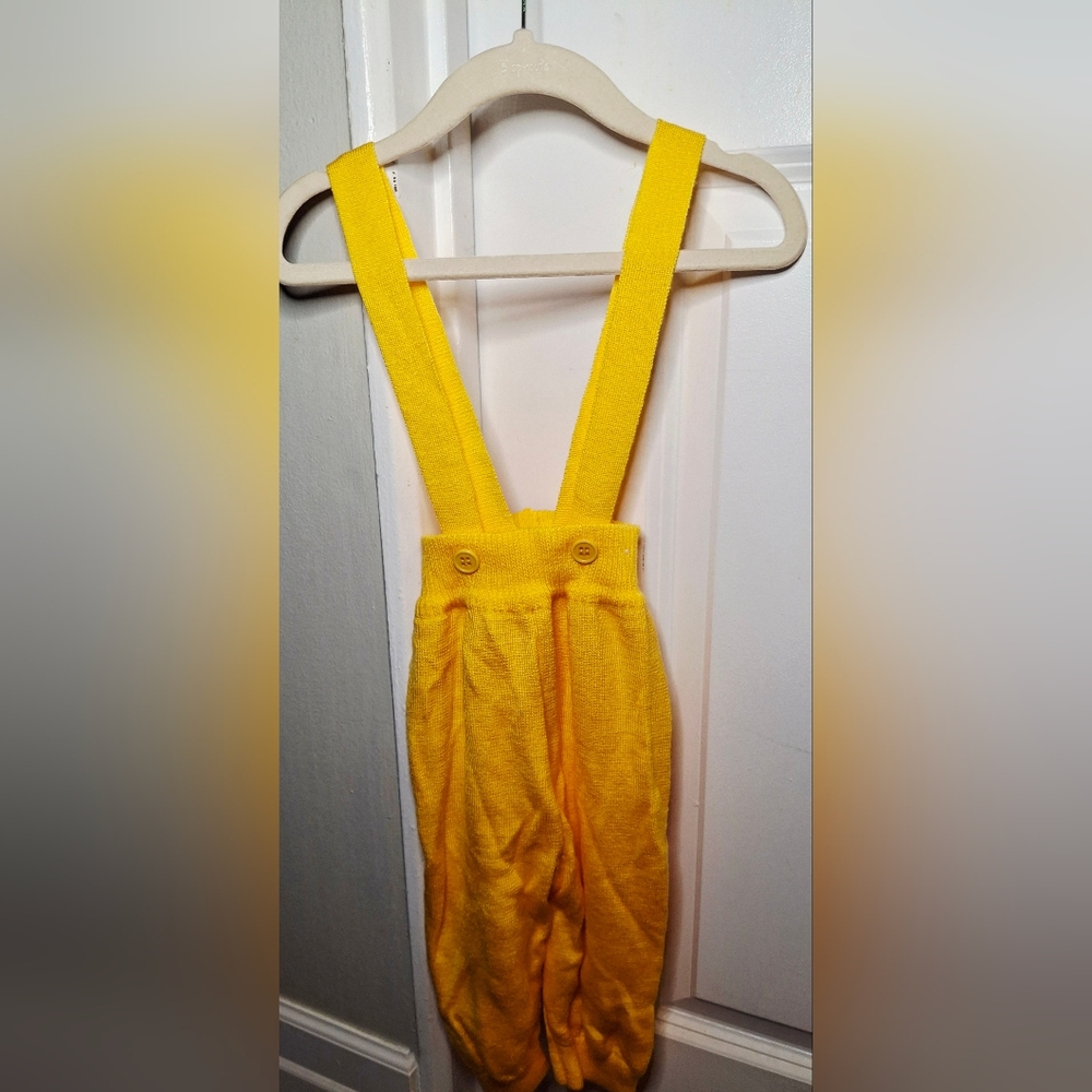 Vintage 80s Cozy Knit Overalls (2T/3T)